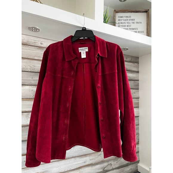 Pendleton 100% Suede Leather Shirt Jacket‎ Large - Picture 4 of 6